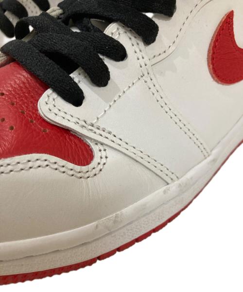 NIKE（ナイキ）NIKE (ナイキ) AIR JORDAN 1 RETRO HIGH OG ホワイト×レッド サイズ:26の古着・服飾アイテム