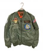AVIREXアヴィレックス）の古着「L-2 5th AIR FORCE フライトジャケット」｜オリーブ