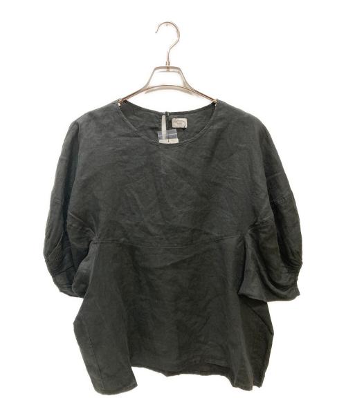 URBAN RESEARCH DOORS（アーバンリサーチドアーズ）URBAN RESEARCH DOORS (アーバンリサーチドアーズ) リネンブラウス ブラック サイズ:Mの古着・服飾アイテム