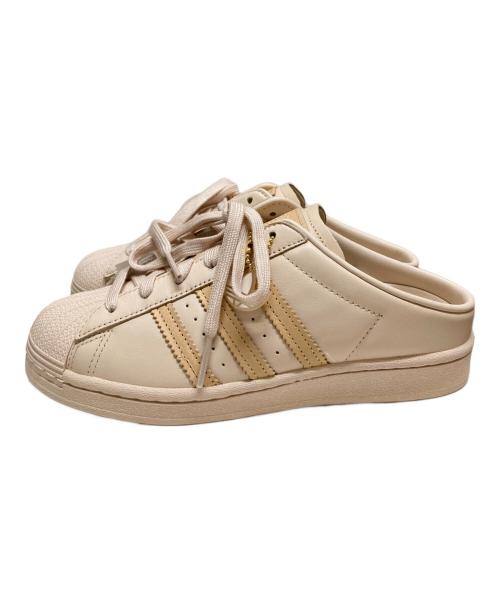 adidas（アディダス）adidas (アディダス) スーパースター ミュール ベージュ サイズ:24 未使用品の古着・服飾アイテム