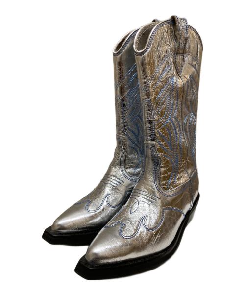 Desigual（デシグアル）Desigual (デシグアル) ウェスタンブーツ シルバー サイズ:38の古着・服飾アイテム