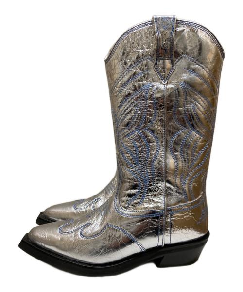 Desigual（デシグアル）Desigual (デシグアル) ウェスタンブーツ シルバー サイズ:38の古着・服飾アイテム