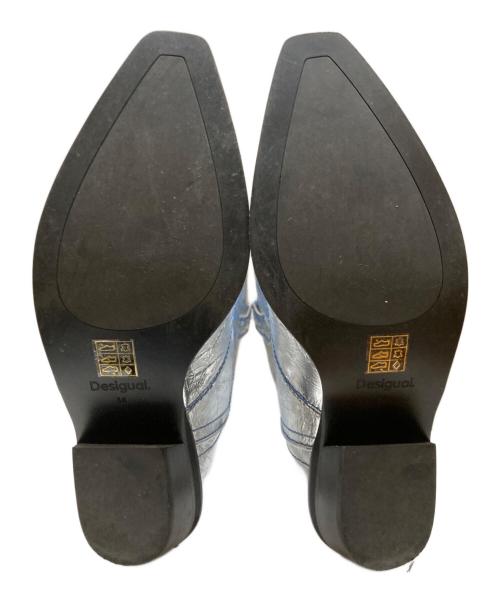 Desigual（デシグアル）Desigual (デシグアル) ウェスタンブーツ シルバー サイズ:38の古着・服飾アイテム