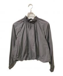 Noble（ノーブル）の古着「パフスリーブギャザーブラウス」｜グレー