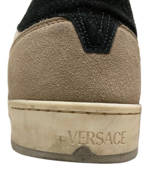 VERSACE（ヴェルサーチェ）VERSACE (ヴェルサーチェ) Medusa Logo Suede Leather Sneakers ブラウン サイズ:42の古着・服飾アイテム