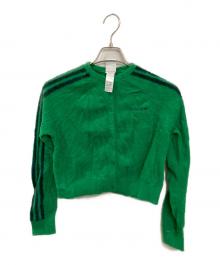 adidas（アディダス）の古着「FLUFFY KNITTED CARDIGAN」｜グリーン
