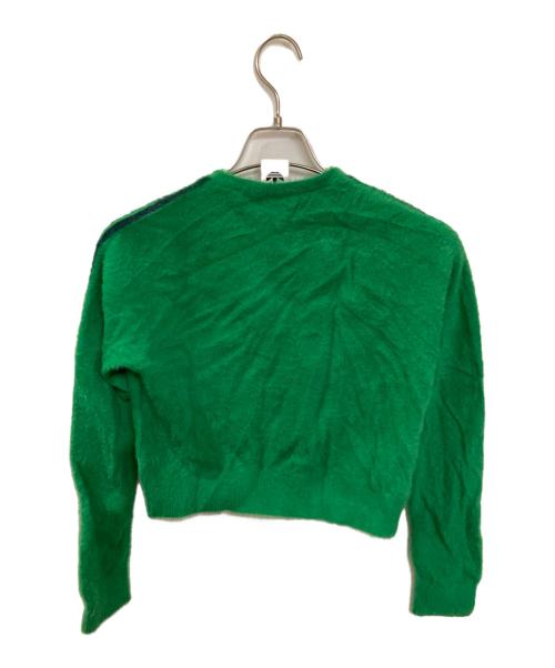 adidas（アディダス）adidas (アディダス) FLUFFY KNITTED CARDIGAN グリーン サイズ:Lの古着・服飾アイテム