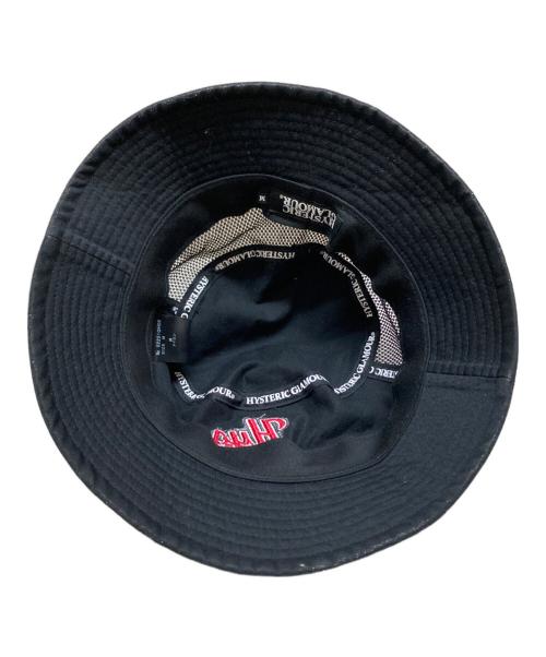 Hysteric Glamour（ヒステリックグラマー）Hysteric Glamour (ヒステリックグラマー) AUTHENTIC刺繍 バケット ハット ブラック サイズ:Mの古着・服飾アイテム