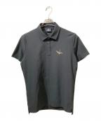 1piu1uguale3ウノピュウノウグァーレトレ）の古着「S/S POLO EMBOSS/ポロシャツ」｜ブラック