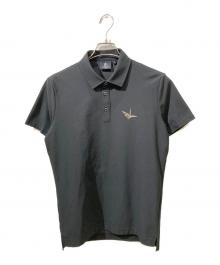 1piu1uguale3（ウノピュウノウグァーレトレ）の古着「S/S POLO EMBOSS/ポロシャツ」｜ブラック