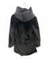 1piu1uguale3 (ウノピュウノウグァーレトレ) VELVET FUR WRAP HOODED COAT/ベルベットファーフーデッドコート ブラック サイズ:5：50000円