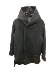1piu1uguale3（ウノピュウノウグァーレトレ）の古着「W/CA DOUBLE BEAVER WRAP HOODED COAT/フーデッドコート」｜ブラック