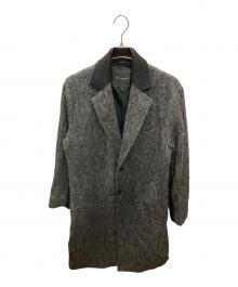 1piu1uguale3（ウノピュウノウグァーレトレ）の古着「HERRINGBONE SHAGGY CHESTER COAT/チェスターコート」｜グレー