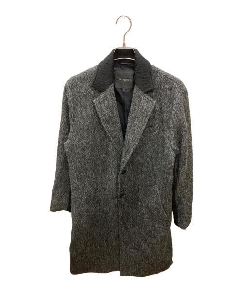1piu1uguale3（ウノピュウノウグァーレトレ）1piu1uguale3 (ウノピュウノウグァーレトレ) HERRINGBONE SHAGGY CHESTER COAT/チェスターコート グレー サイズ:6の古着・服飾アイテム