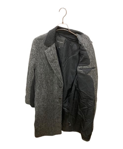 1piu1uguale3（ウノピュウノウグァーレトレ）1piu1uguale3 (ウノピュウノウグァーレトレ) HERRINGBONE SHAGGY CHESTER COAT/チェスターコート グレー サイズ:6の古着・服飾アイテム