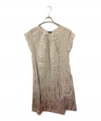 JURGAユルガ）の古着「フラワープリントリネンワンピース」｜ベージュ