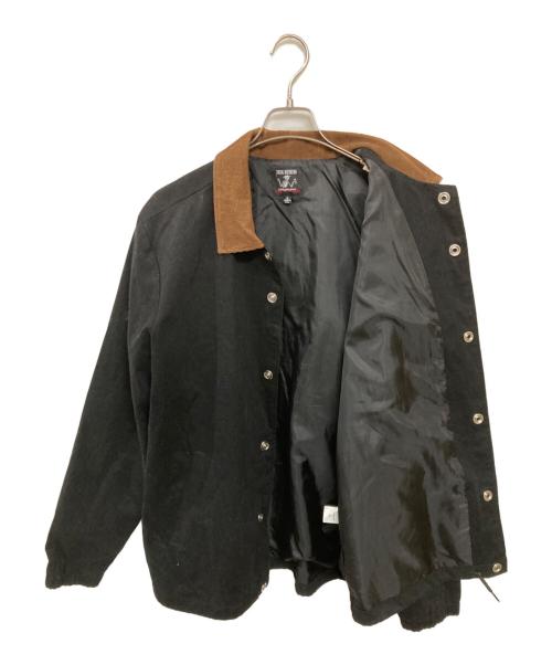 SOCIAL DISTORTION（ソーシャル ディストーション）SOCIAL DISTORTION (ソーシャル ディストーション) バックスカル刺繍ワークジャケット ブラック サイズ:Lの古着・服飾アイテム