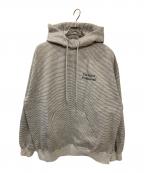 The Ennoy Professionalザ エンノイ プロフェッショナル）の古着「BORDER HOODIE SWEAT/ロゴ刺繍パーカー」｜グレー