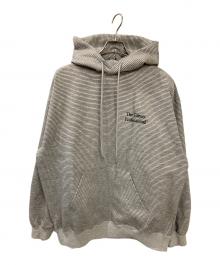 The Ennoy Professional（ザ エンノイ プロフェッショナル）の古着「BORDER HOODIE SWEAT/ロゴ刺繍パーカー」｜グレー