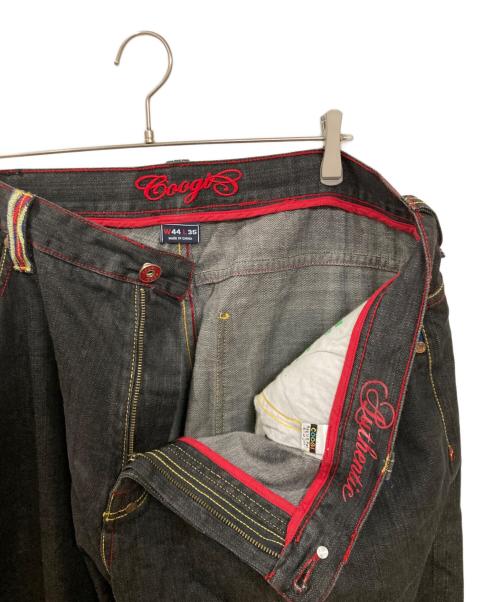 Coogi（クージー）Coogi (クージー) 古着3D刺繍バギーデニムパンツ ブラック サイズ:W44の古着・服飾アイテム