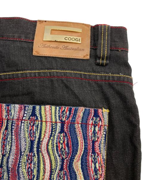 Coogi（クージー）Coogi (クージー) 古着　3D刺繍バギーデニムパンツ ブラック サイズ:W44の古着・服飾アイテム
