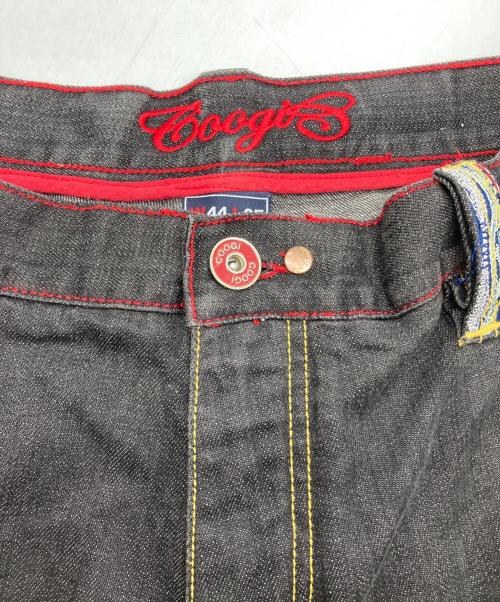 Coogi（クージー）Coogi (クージー) 古着　3D刺繍バギーデニムパンツ ブラック サイズ:W44の古着・服飾アイテム
