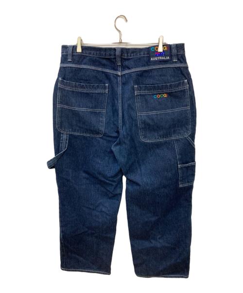 Coogi（クージー）Coogi (クージー) 古着ロゴ刺繍ペインターデニムパンツ インディゴ サイズ:101cm (W40)の古着・服飾アイテム