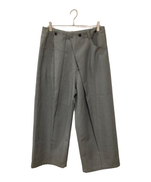 NFAI（エヌエフエーアイ）NFAI (エヌエフエーアイ) ワイドスラックス グレー サイズ:Lの古着・服飾アイテム