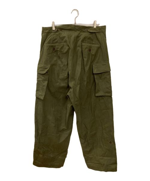 オランダ軍（オランダグン）オランダ軍 (オランダグン) 50S ダブルフェイスカーゴパンツ オリーブ サイズ:表記98×85の古着・服飾アイテム