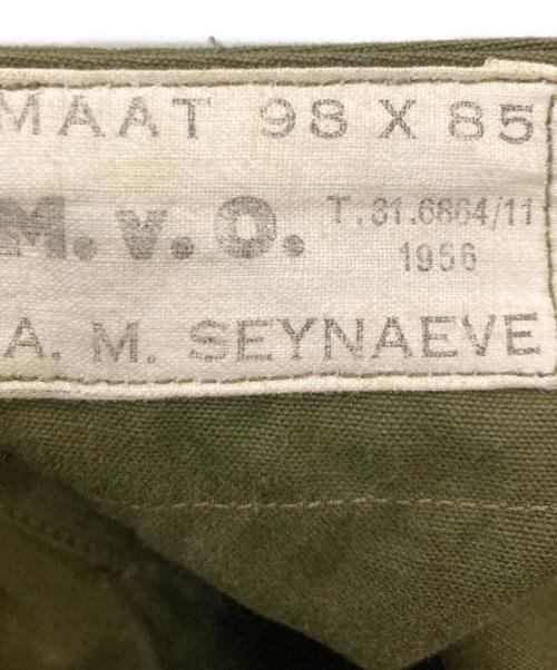 オランダ軍（オランダグン）オランダ軍 (オランダグン) 50S ダブルフェイスカーゴパンツ オリーブ サイズ:表記98×85の古着・服飾アイテム