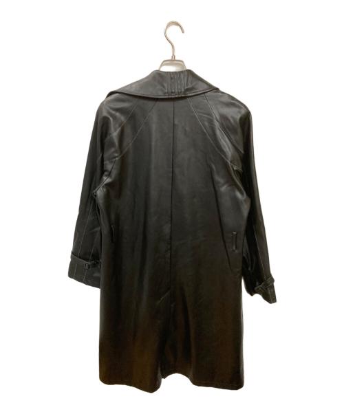 adidas Originals（アディダスオリジナル）adidas Originals (アディダスオリジナル) フェイクレザートレンチコート ブラック サイズ:Sの古着・服飾アイテム