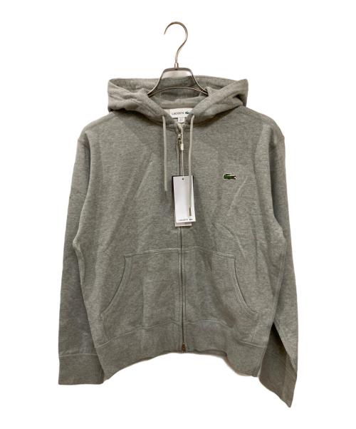 LACOSTE（ラコステ）LACOSTE (ラコステ) プレミアムコットン ジップ スウェット パーカー グレー サイズ:3 未使用品の古着・服飾アイテム