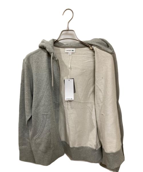 LACOSTE（ラコステ）LACOSTE (ラコステ) プレミアムコットン ジップ スウェット パーカー グレー サイズ:3 未使用品の古着・服飾アイテム