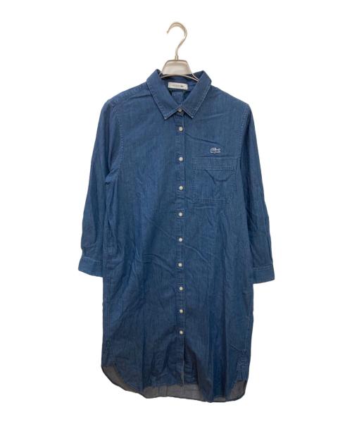 LACOSTE（ラコステ）LACOSTE (ラコステ) デニムシャツドレス / ワンピース インディゴ サイズ:36 未使用品の古着・服飾アイテム