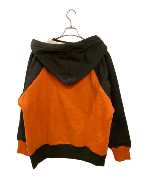 freewheelers（フリーホイーラーズ）freewheelers (フリーホイーラーズ) POWER WEAR復刻ダブルフェイススウェットパーカー / 後付けパーカー グレー×オレンジ サイズ:44の古着・服飾アイテム