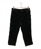 Carhartt WIPカーハート ワーク イン プログレス）の古着「SINGLE KNEE PANT / コーデュロイパンツ」｜ブラック