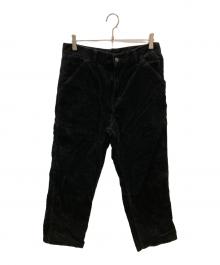 Carhartt WIP（カーハート ワーク イン プログレス）の古着「SINGLE KNEE PANT / コーデュロイパンツ」｜ブラック