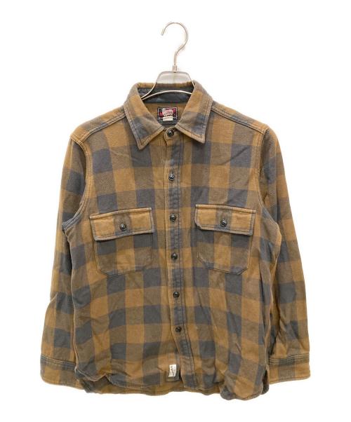 WOOLRICH（ウールリッチ）WOOLRICH (ウールリッチ) ロングスリーブオーセンティックフランネルシャツ ブラウン サイズ:Mの古着・服飾アイテム