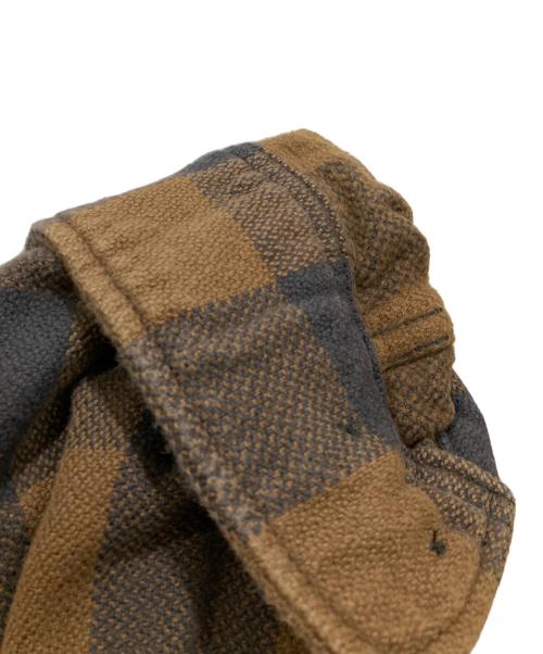WOOLRICH（ウールリッチ）WOOLRICH (ウールリッチ) ロングスリーブオーセンティックフランネルシャツ ブラウン サイズ:Mの古着・服飾アイテム
