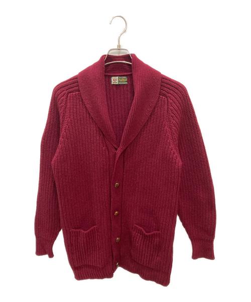 ALAN PAINE（アランペイン）ALAN PAINE (アランペイン) 古着カシミヤショールカラーカーディガン レッド サイズ:40/102の古着・服飾アイテム