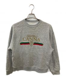 Americana×MUSE de Deuxieme Classe（アメリカーナ×ミューズ ドゥーズィエム クラス）の古着「別注CANNAスウェット」｜グレー
