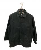 stussyステューシー）の古着「裏ブランケットコーチジャケット」｜ブラック