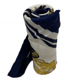 HERMES（エルメス）の古着「ブリッド・ドゥ・ガラ・式典用馬勒 カレ40 スカーフ」｜ネイビー