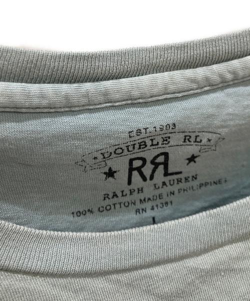 RRL（ダブルアールエル）RRL (ダブルアールエル) プリントTシャツ ブルー サイズ:Lの古着・服飾アイテム