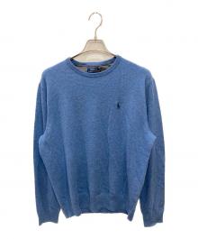 POLO RALPH LAUREN（ポロ・ラルフローレン）の古着「クルーネックニット」｜ブルー