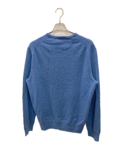 POLO RALPH LAUREN（ポロ・ラルフローレン）POLO RALPH LAUREN (ポロ・ラルフローレン) クルーネックニット ブルー サイズ:Lの古着・服飾アイテム