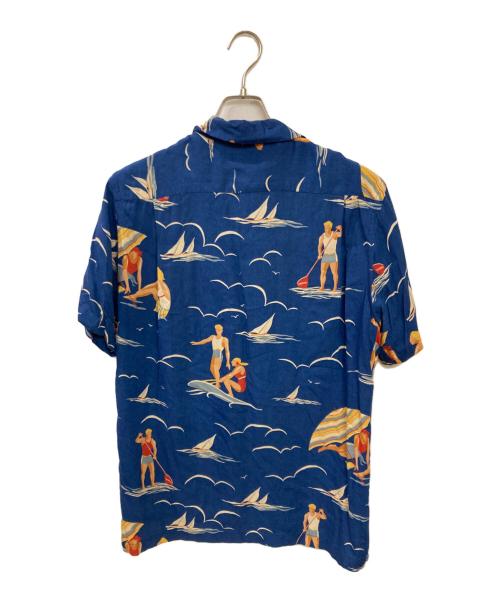 POLO RALPH LAUREN（ポロ・ラルフローレン）POLO RALPH LAUREN (ポロ・ラルフローレン) レーヨンシャツ ブルー サイズ:Lの古着・服飾アイテム