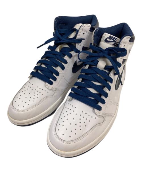 NIKE（ナイキ）NIKE (ナイキ) AIR JORDAN 1 RETRO HIGH OG METALLIC NAVY ホワイト サイズ:26cmの古着・服飾アイテム