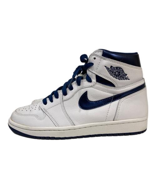 NIKE（ナイキ）NIKE (ナイキ) AIR JORDAN 1 RETRO HIGH OG METALLIC NAVY ホワイト サイズ:26cmの古着・服飾アイテム