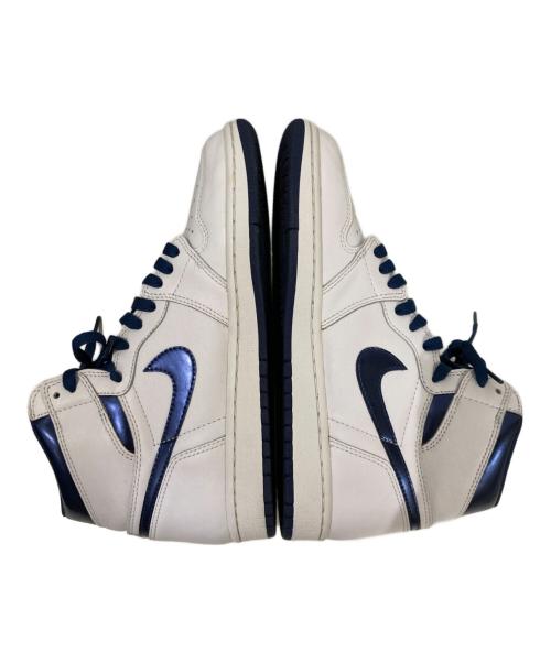 NIKE（ナイキ）NIKE (ナイキ) AIR JORDAN 1 RETRO HIGH OG METALLIC NAVY ホワイト サイズ:26cmの古着・服飾アイテム